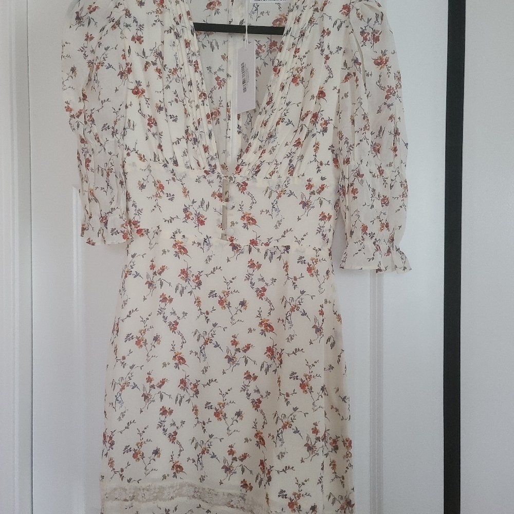 Reformation Floral Mini Dress Size 2 - Picture 5 of 6